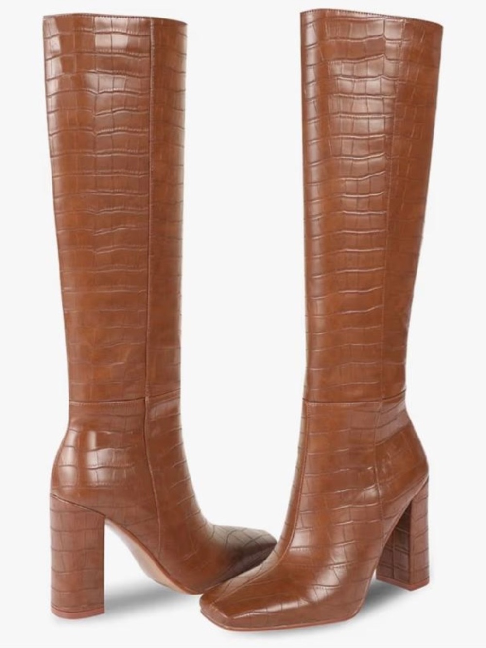 Women's Crocodile Style Boots Knee High Boots